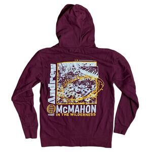Andrew McMahon In The Wilderness Hoodie Mens Medium Maroon Something Corporate